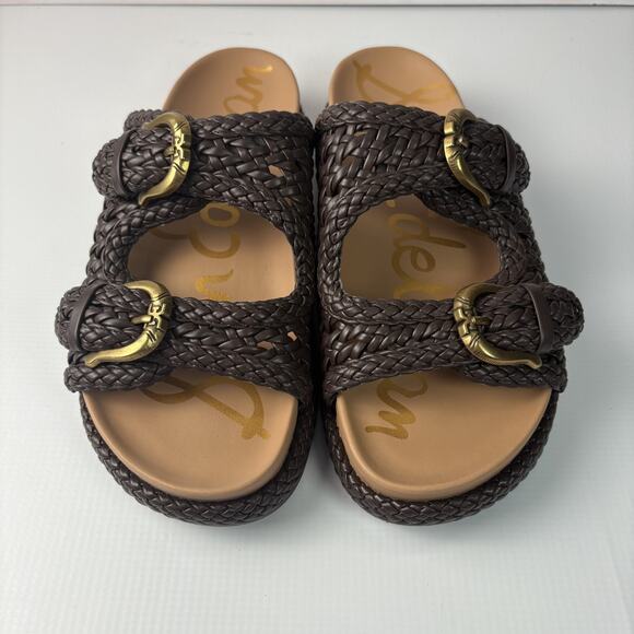 Sam Edelman Womens Reid Slide Sandal Pinto Brown 7.5 NWOT Boho Hippie Casual - Picture 1 of 6